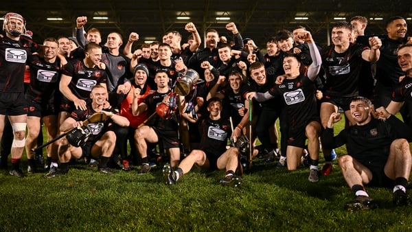30 November 2025; Ballygunner celebrate after their victory in the AIB Munster GAA Hurling Senior Club Championship final match between Ballygunner and Éire Óg Ennis at FBD Semple Stadium in Thurles, Tipperary. Photo by Piaras Ó Mídheach/Sportsfile