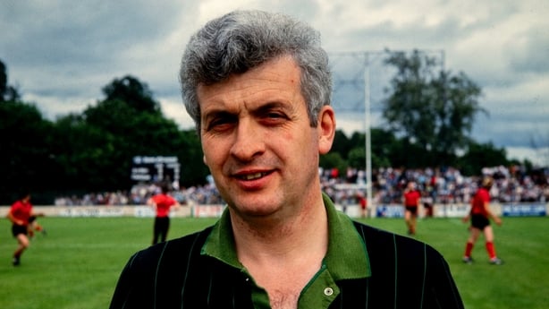 20 July 1986; Refree Michael Greenan before the Ulster Senior Football Championship Final match between Tyrone and Down at St Tiernach's Park in Clones, Monaghan. Photo by Ray McManus/Sportsfile