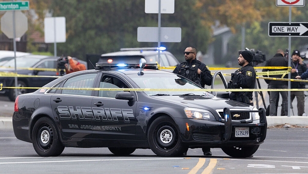 Law enforcement responds to the scene