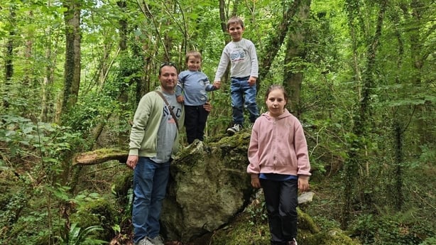 Grisha and kids in Co Clare