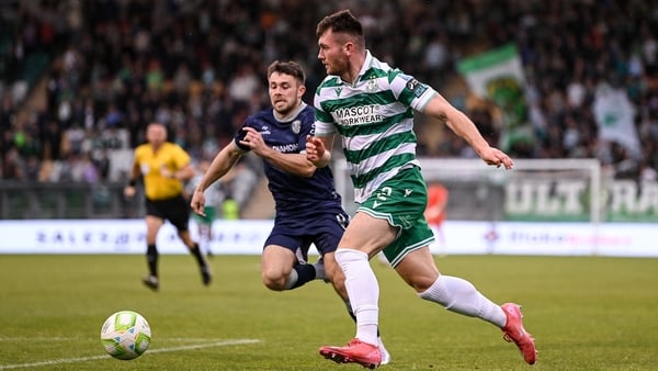 3 August 2025; Josh Honohan of Shamrock Rovers during the SSE Airtricity Men's Premier Division match between Shamrock Rovers and Derry City at Tallaght Stadium in Dublin. Photo by Stephen McCarthy/Sportsfile