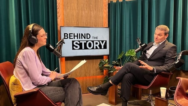 Jackie Fox talks with Joe Mag Raollaigh on Behind the Story about Volodymyr Zelensky's first official Irish visit