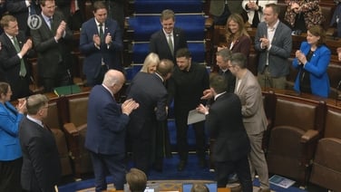 Zelensky greeted by TDs and Senators as he arrived in Dáil Éireann