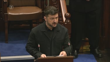 Watch: Ukrainian President Volodymyr Zelensky delivers address to joint sitting of the Oireachtas