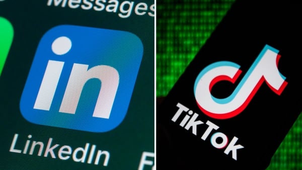 LinkedIn and TikTok logos