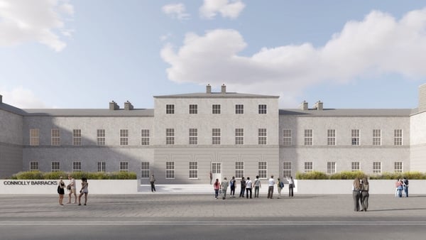 An artist's impression of the new barracks