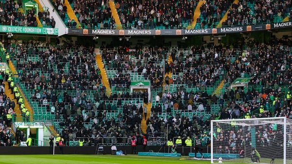 GLASGOW, SCOTLAND - NOVEMBER 09: The north curve corner during a William Hill Premiership match between Celtic and Kilmarnock at Celtic Park, on November 09, 2025, in Glasgow, Scotland. (Photo by Craig Williamson/SNS Group via Getty Images)
