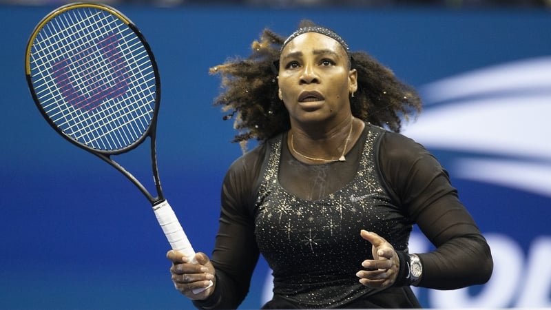 Serena Williams in action at the 2022 US Open