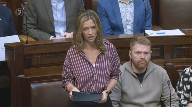 Holly Cairns speaks in the Dáil chamber
