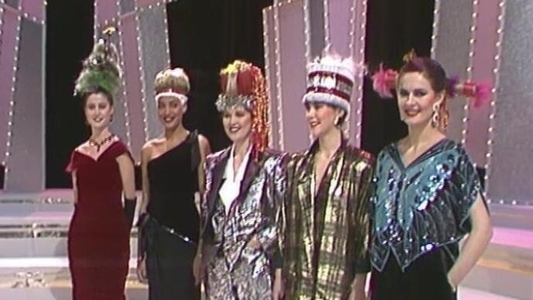Christmas hairstyles on Late Late Extra, 1985