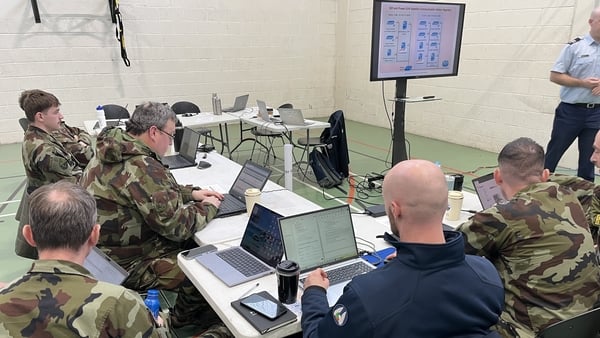 Members of the Irish defence forces engage in the world’s largest cyber defence training exercise