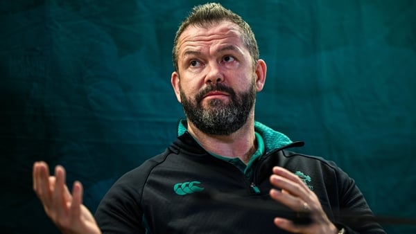 3 December 2025; Head coach Andy Farrell during an Ireland Rugby media conference at the Aviva Stadium in Dublin. Photo by Seb Daly/Sportsfile