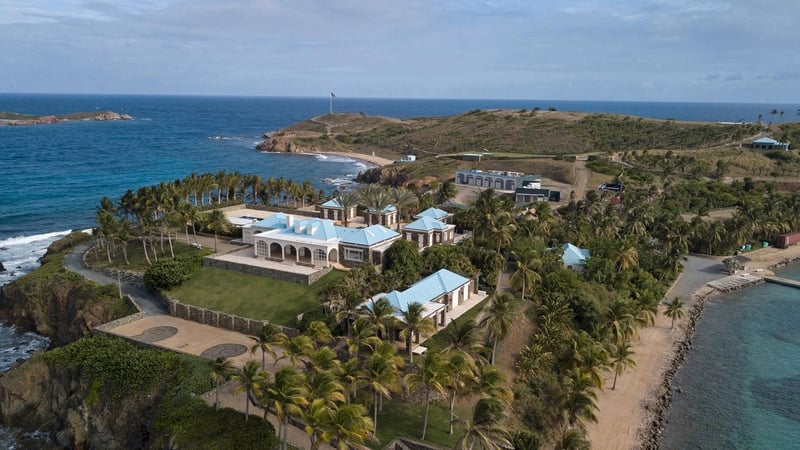 The images of Epstein's former Caribbean hideaway shed little new light on the complex scandal (File image)