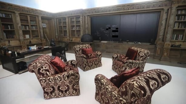 Interior photo of room from Epstein island