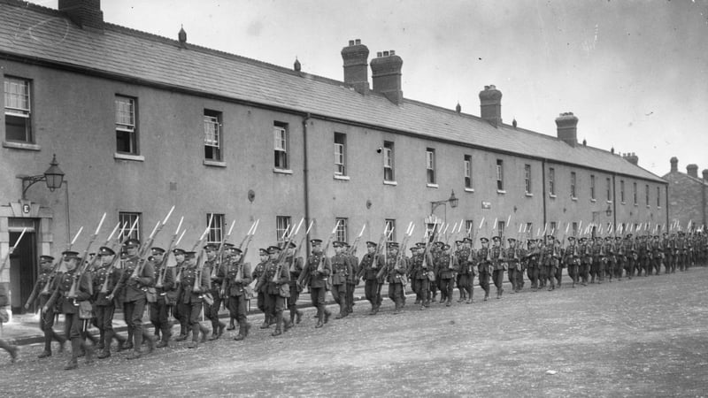 May 1922: The last of the British troops leaving Dublin after the signing of the Anglo-Irish treaty. Photo: Getty Images