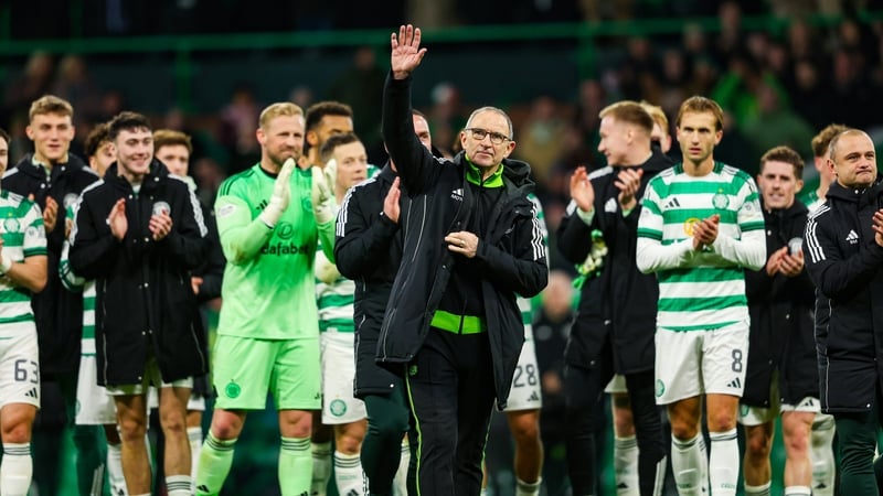 Martin O'Neill acknowledges the fans after the full-time whistle