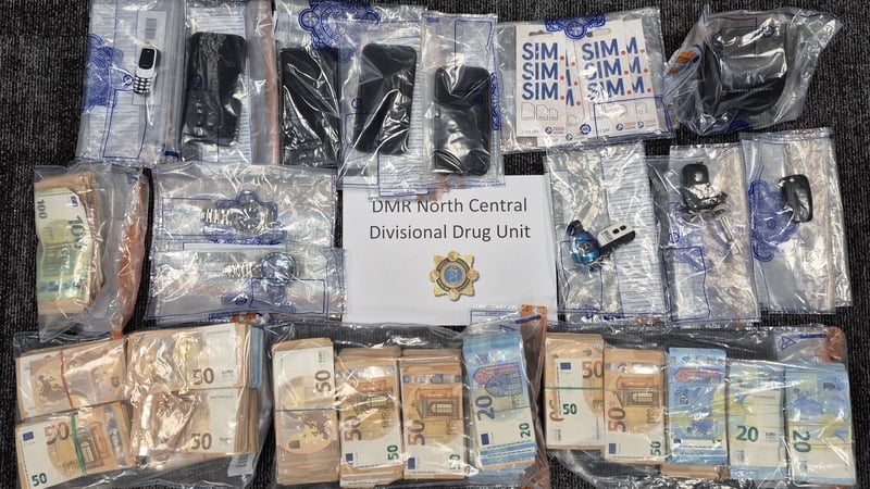 €101,900 in cash and other items were seized during the search operation in Dublin 3