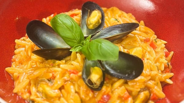 Saffron Orzo with Mussels Nduja