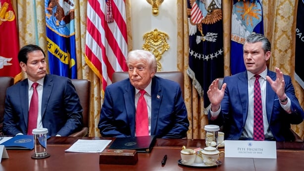 L-R marco rubio donald trump and pete hegseth