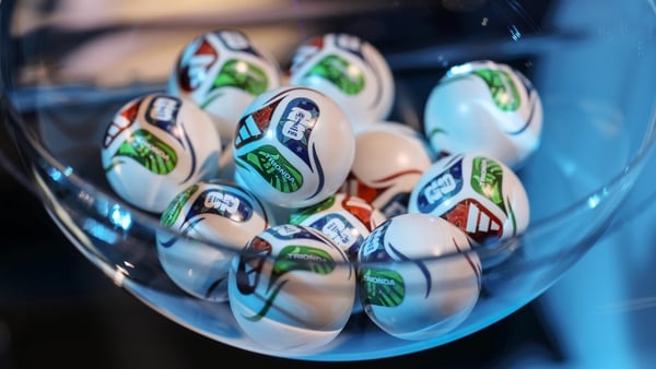 WASHINGTON, DC - DECEMBER 03: The official balls for the draw are seen on stage at the Kennedy Center ahead of the FIFA World Cup 2026 Official Draw on December 03, 2025 in Washington, DC. (Photo by Michael Regan - FIFA/FIFA via Getty Images)