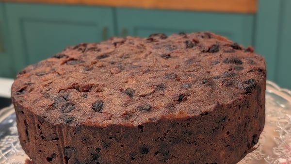 A Christmas cake without any decoration