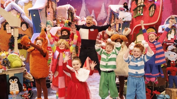 Patrick Kielty on the set of the Toy Show