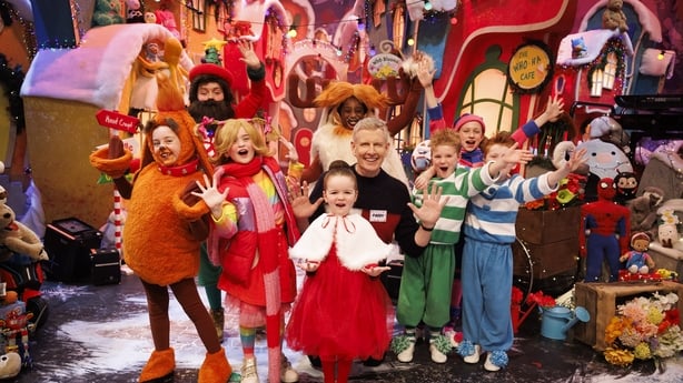 Patrick Kielty on the set of the Toy Show