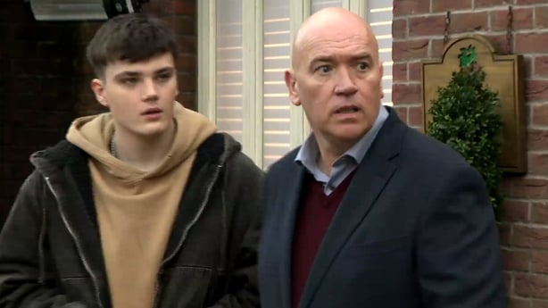 Lorcan and Paul are caught mid-deal