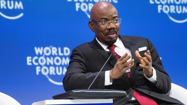 Jim Ovia, founder of Zenith Bank in Nigeria, speaks during the World Economic Forum (WEF) Africa meeting at the Cape Town International Convention Centre, on September 4, 2019, in Cape Town. (Photo by RODGER BOSCH / AFP) (Photo by RODGER BOSCH/AFP via Getty Images)
