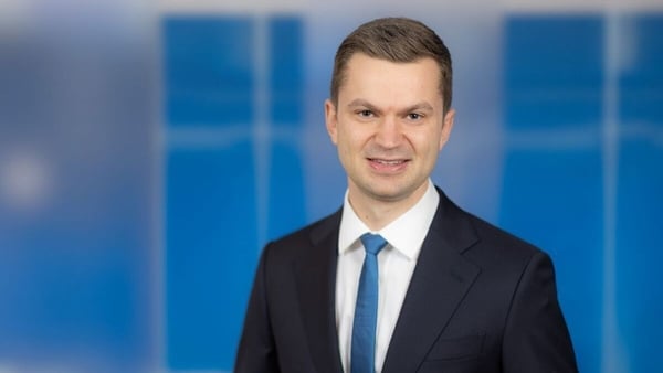 Tommy Meskill in the RTÉ News studio