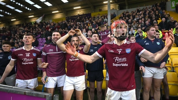 9 November 2025; The St Martin's bench including Diarmuid O'Leary, right, watch the final moments during the AIB Leinster GAA Hurling Senior Club Championship quarter-final match between St Martin's and Na Fianna at Chadwicks Wexford Park in Wexford. Photo by David Fitzgerald/Sportsfile