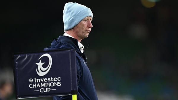 18 January 2025; Leinster head coach Leo Cullen before the Investec Champions Cup Pool 2 match between Leinster and Bath at the Aviva Stadium in Dublin. Photo by Seb Daly/Sportsfile