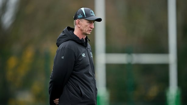 1 December 2025; Head coach Leo Cullen during a Leinster Rugby squad training at UCD in Dublin. Photo by Sam Barnes/Sportsfile