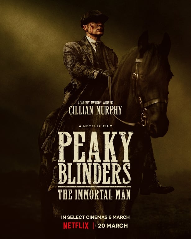 Cillian Murphy as Tommy Shelby on a horse