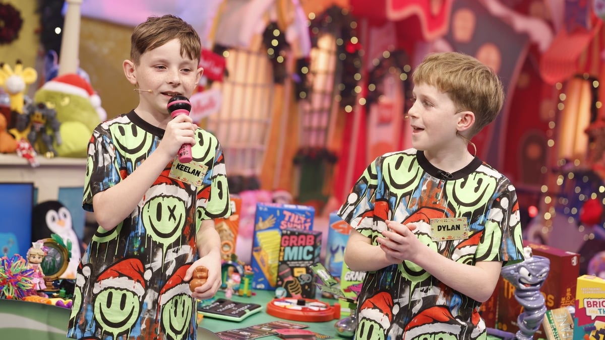 Keelan and Dylan - Two stars of this year's Late Late Toy Show