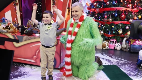 Declan jumps for joy on the Late Late Toy Show