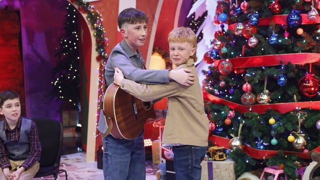 Young performers react to Kingfishr's surprise appearance on The Late Late Toy Show