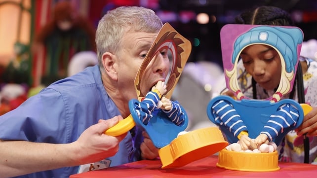 Nyla from Dublin enjoys some Marshmallow Madness with Patrick Kielty