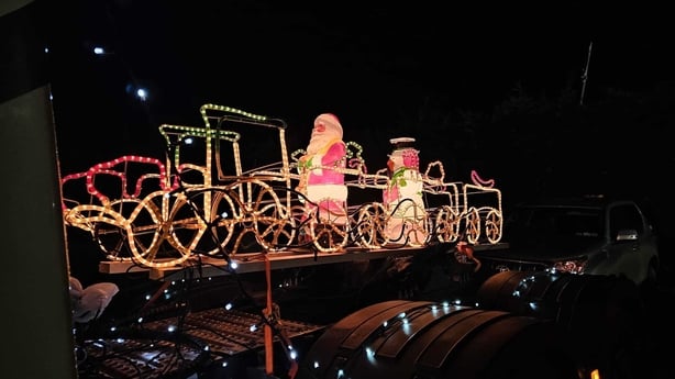 A display of Christmas figures