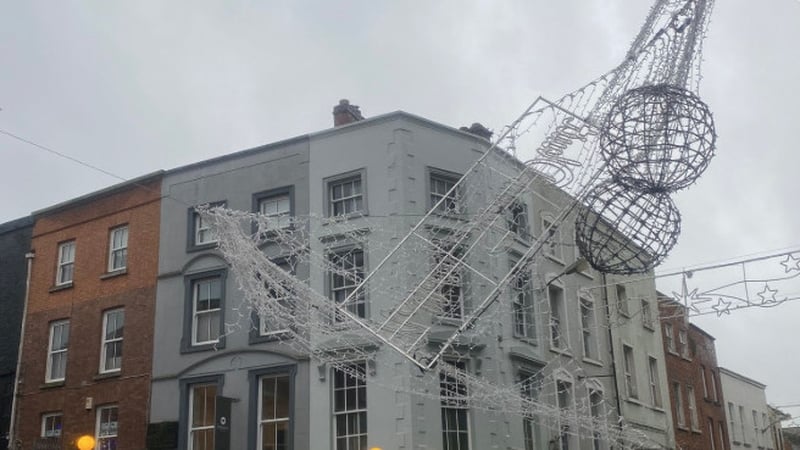 The lights were damaged during strong winds yesterday (Image credit: Louth County Council)