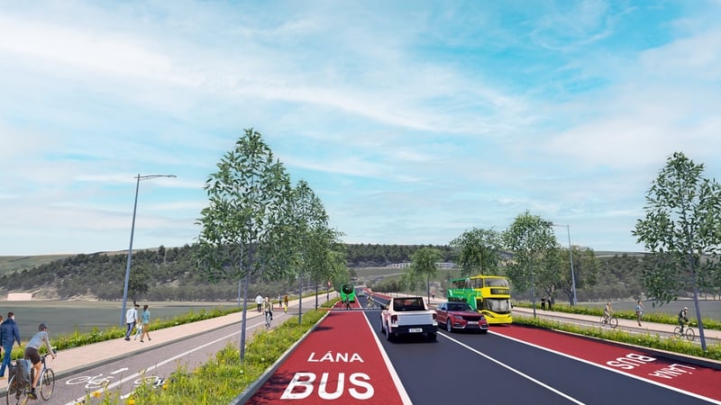 An impression of the Cork Northern Distributor Multi-Modal Route in rural areas