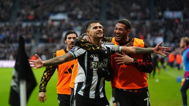 Newcastle United's Bruno Guimaraes after scoring against Burnley - Premier League, December 2025