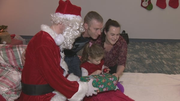A family meet santa at Galway sensory event