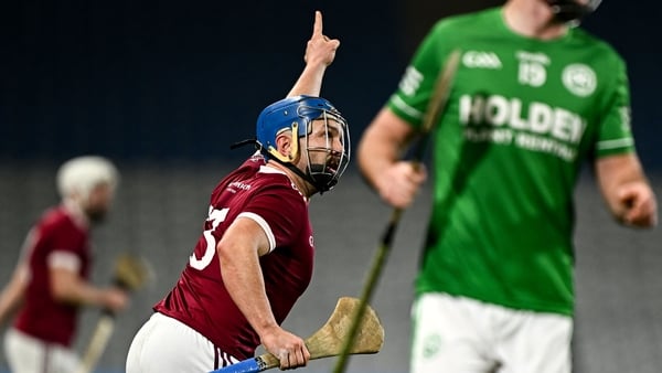 Michael Coleman of St Martin’s celebrates after scoring a point during the AIB Leinster GAA Hurling Senior Club Championship final match between St Martin's of Wexford and Shamrocks Ballyhale of Kilkenny at Croke Park in Dublin. Photo by Seb Daly/Sportsfi