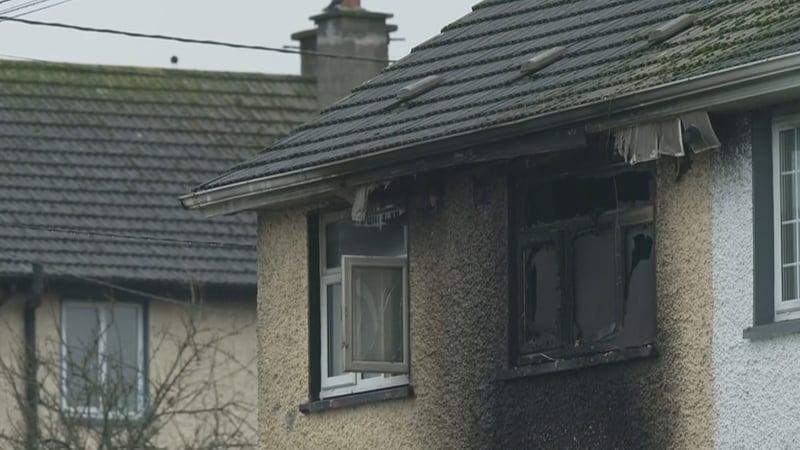 Gardaí attended the scene of the house fire at around 7.45pm yesterday