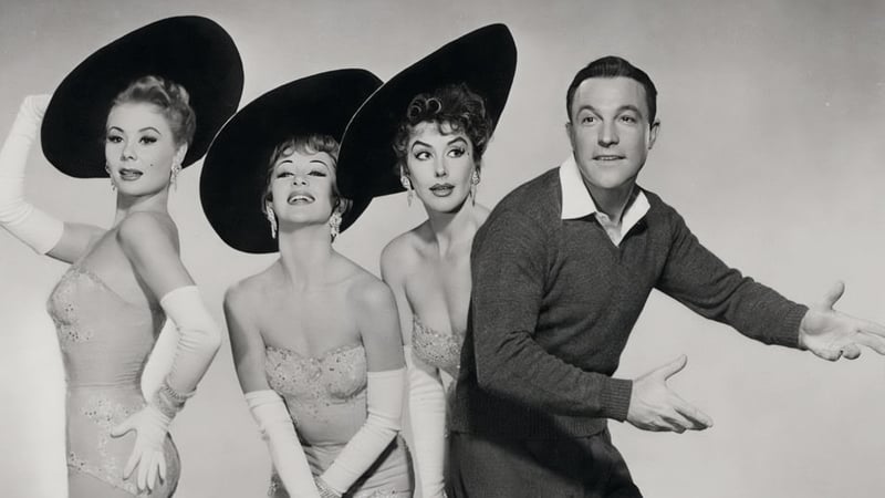 Gene Kelly (far right) in a scene from Les Girls