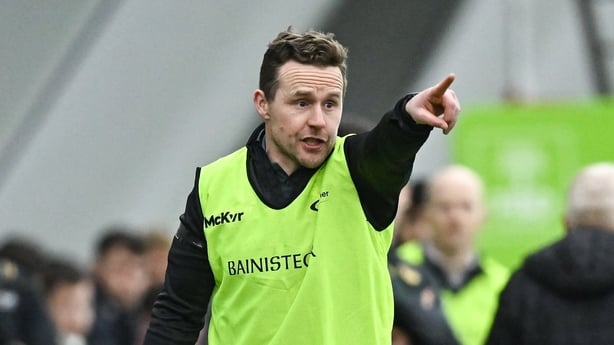 12 January 2024; Leitrim manager Andy Moran during the Connacht FBD League semi-final match between Leitrim and Galway at University of Galway Connacht GAA AirDome in Bekan, Mayo. Photo by Piaras Ó Mídheach/Sportsfile