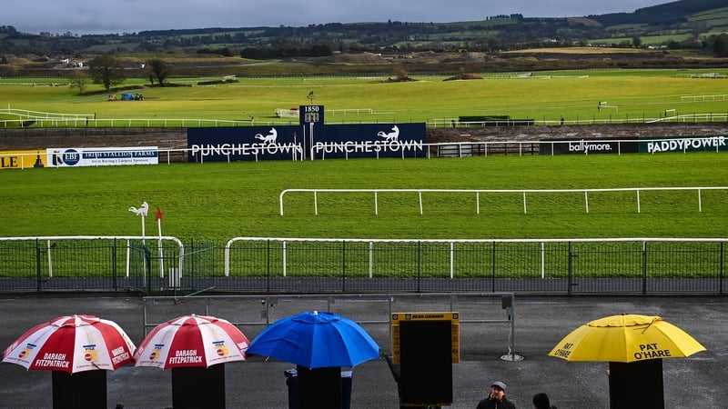 The Punchestown course remains heavy with gusts of up to 110km/h expected later today