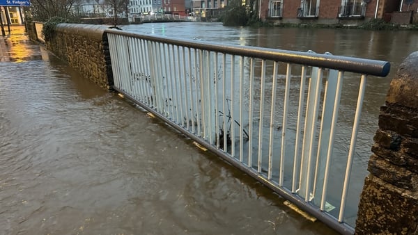 flood waters at wandesford quay in cork city