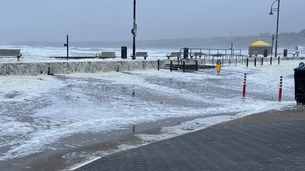 Flooding in Tramore during Storm Bram